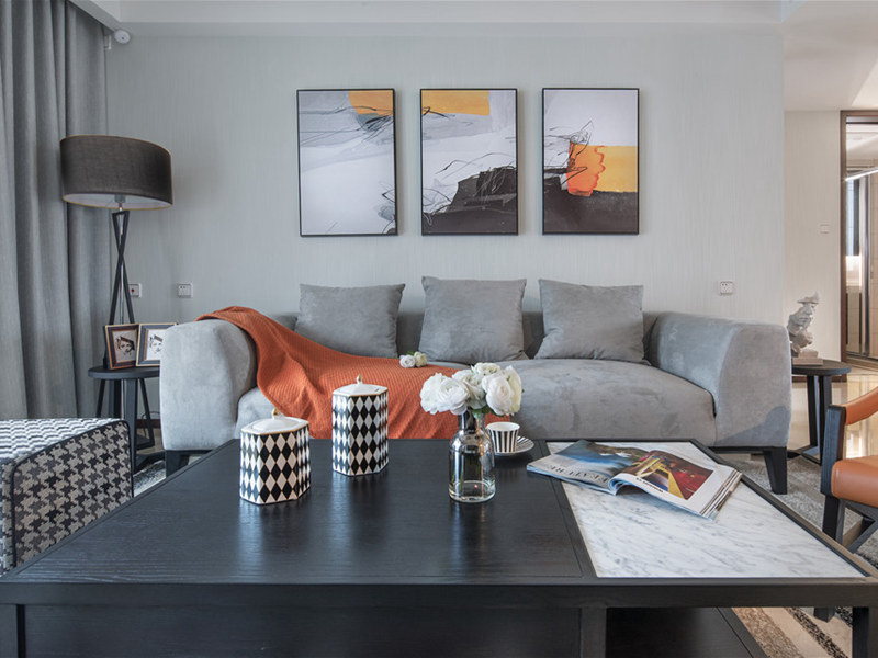 簡歐風(fēng)格客廳裝修案例效果